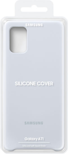 Samsung Soft Touch Cover Back Cover Silicon Argintiu (Galaxy A71)