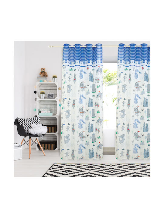 Das Home Παιδική Κουρτίνα 2121 με Τρουκς Γαλάζια 140x280εκ.