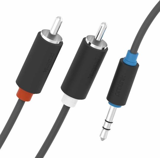 Prolink 3.5mm Male To RCA Male Audio Cable Black 3m PB103-0300