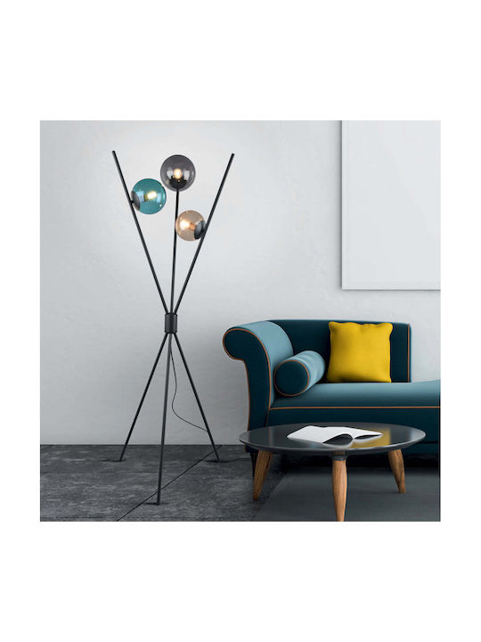 Trio Lighting Lance Stehleuchte H156xB60cm. mit Fassung für Lampe E14 Mehrfarbig