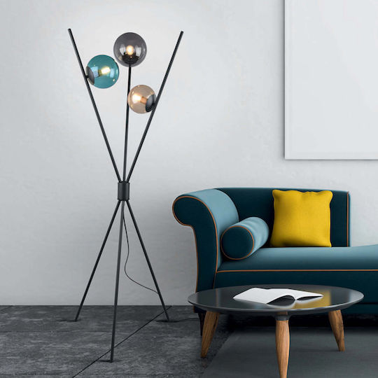 Trio Lighting Lance Подова Лампа В156xД60см. с Цокъл за Крушка E14 Многоцветен
