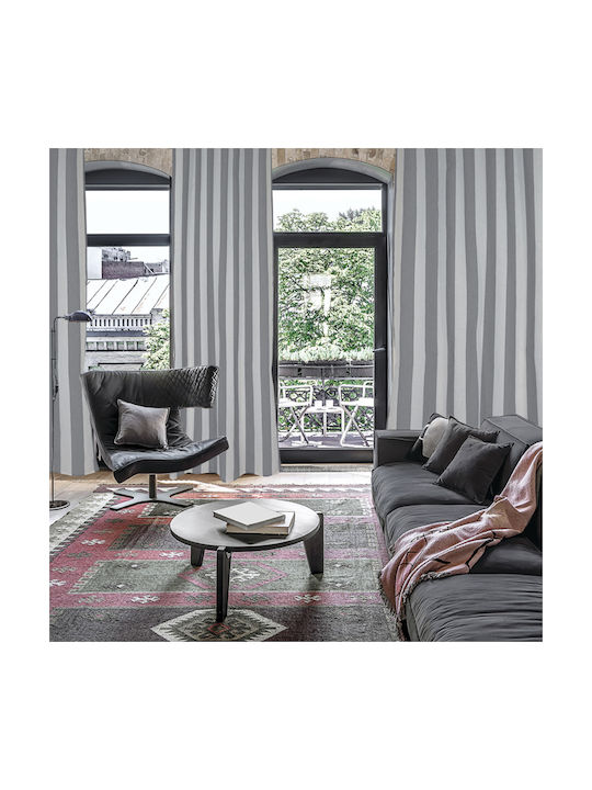 Das Home Κουρτίνα με Τρουκς 2155 Γκρι 300x280εκ.