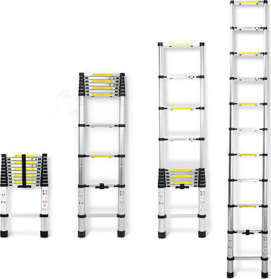 Telescopic Ladder Aluminum 7 of Steps with Maximum Height 2m JLAD07