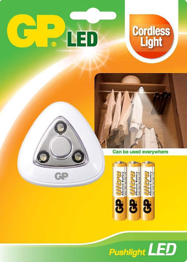 GP Batteries LED Lumină Spot pentru dulapuri cu Alimentare cu baterie Pushlight Lamp incl.