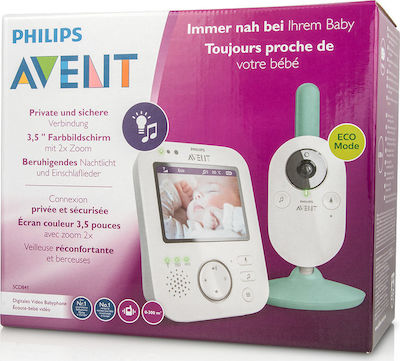 Philips Ενδοεπικοινωνία Μωρού Με Κάμερα & Ήχο "Avent" με Νανουρίσματα & Μελωδίες, Μέτρηση Θερμοκρασίας και Αμφίδρομη Επικοινωνία 5"