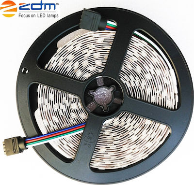 Bandă LED Alimentare 12V RGB Lungime 5m și 60 LED-uri pe Metru cu Telecomandă SMD5050