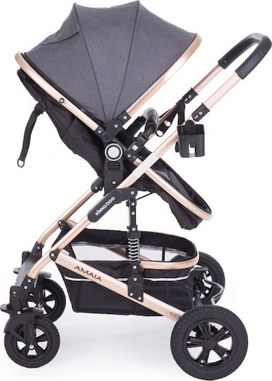 Kikka Boo Amaia 2 in 1 Ρυθμιζόμενο Καρότσι 2 σε 1 Kατάλληλο για Nεογέννητο Γκρι
