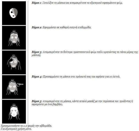 Apivita Tissue Face Mask Avocado Mască Faciala pentru Hidratare 10ml