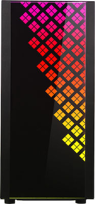 BitFenix Dawn TG Gaming Midi Tower Κουτί Υπολογιστή με Πλαϊνό Παράθυρο και RGB Φωτισμό Μαύρο