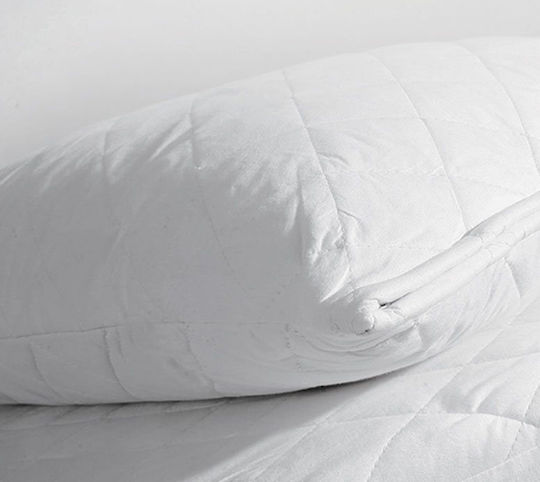 Nef-Nef Homeware Quilted Σετ Προστατευτικά Μαξιλαριών με Φάσα Καπιτονέ Λευκά 50x70εκ.