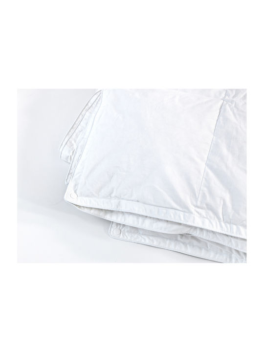 Palamaiki Pătură King Size cu Umplutură Microfiber 260x240buc Twin Stripe Duvet Confort alb