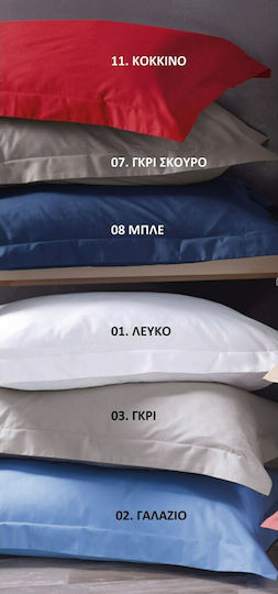 Rythmos Scenario Σετ Μαξιλαροθήκες Oxford 08 Μπλε 50x70εκ.