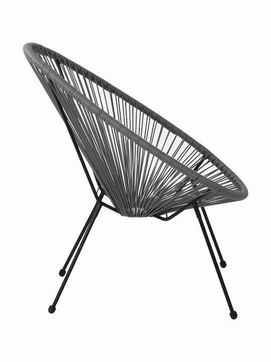 Fotoliu de exterior Rattan Acapulco Gri 73x79x86cm