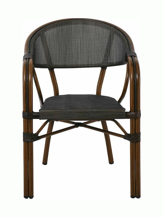 Outdoor-Stuhl Aluminium Vegera Walnut 57x58x83εκ.