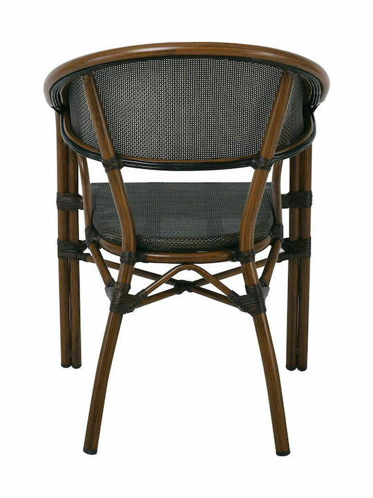 Outdoor-Stuhl Aluminium Vegera Walnut 57x58x83εκ.