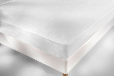 La Luna Super-Double Waterproof Jersey Mattress Cover Fitted Flannel White 160x200+35cm