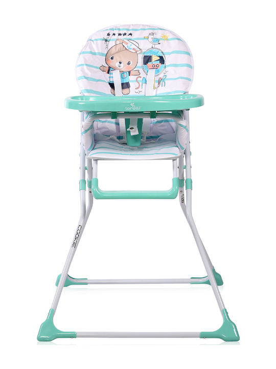 Lorelli Cookie Foldable Baby Highchair with Metal Frame & Fabric Seat Green