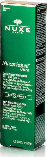 Nuxe Nuxuriance Ultra Крем за Лице Дневен с SPF20 за Хидратация и Против Стареене 50ml