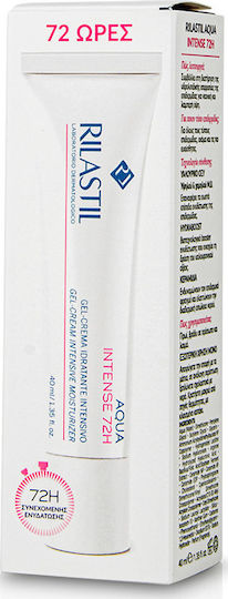 Rilastil Aqua 72ωρο Ενυδατικό Gel Προσώπου Ημέρας με Υαλουρονικό Οξύ & Ceramides 40ml
