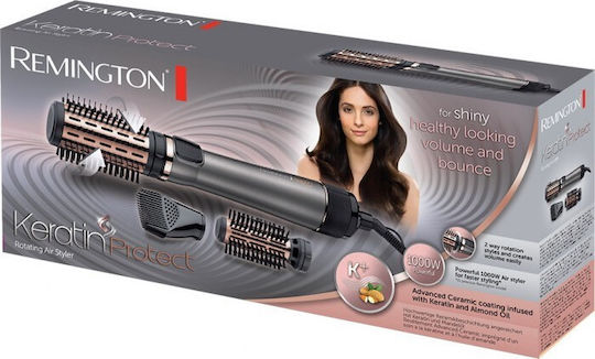 Remington Keratin Therapy Κεραμική Ηλεκτρική Βούρτσα με Αέρα & Περιστρεφόμενη Κεφαλή για Μπούκλες 1000W