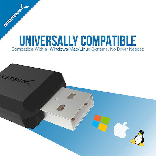 Sabrent Εξωτερική USB Κάρτα Ήχου 2.0 AU-MMSA