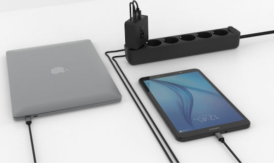Green Cell Ladegerät mit USB-A-Anschluss und USB-C-Anschluss sowie USB-C-Kabel 45 W Power Delivery / Quick Charge 3.0 Schwarz (CHAR10)