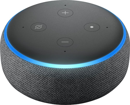 Amazon Echo Dot (3rd Gen) Въглен Умна централа с високоговорител Съвместим с Алекса