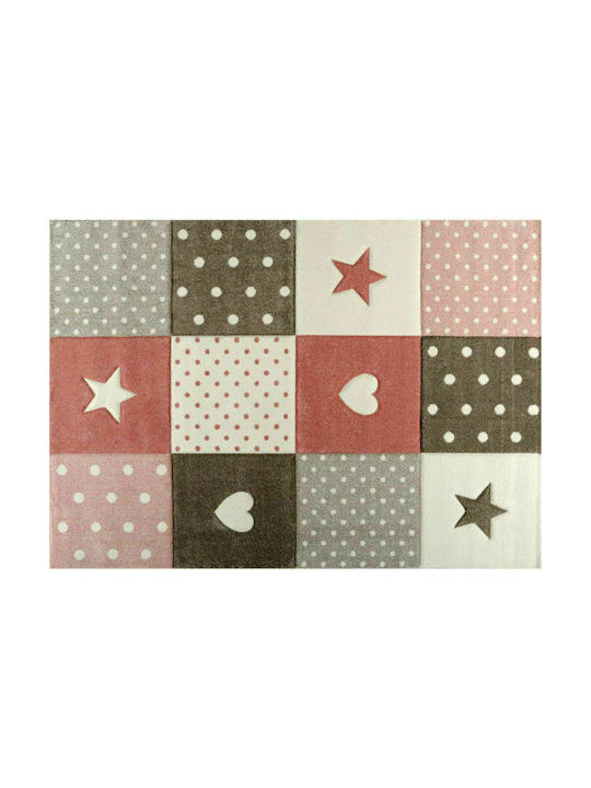 Tzikas Carpets Kids Synthetic Rug 20339-755 Hearts 133x190cm 13mm