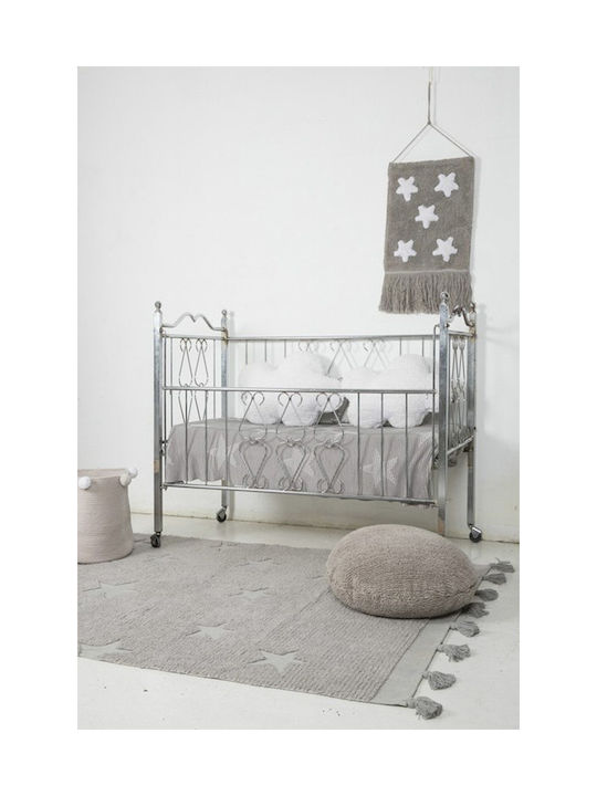 Lorena Canals Handmade Kids Rug Stars Cotton 120x175cm Hippy Stars Grey