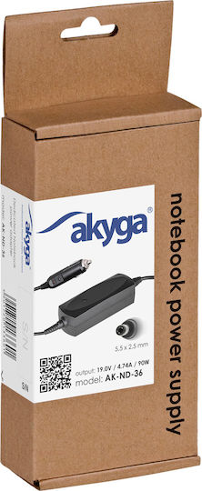 Akyga Laptop Charger 90W 12V 4.74A for Asus / HP / Toshiba with Detachable Power Cable