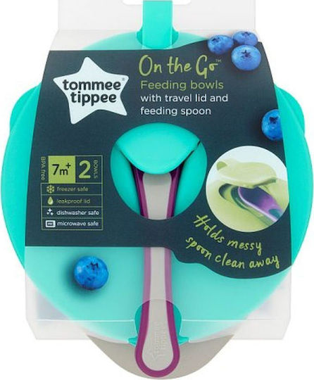 Tommee Tippee Kinderessschale Explora Easy Scoop Feeding Bowl Lid Spoon Set aus Plastik Mehrfarbig 2Stück 44671850