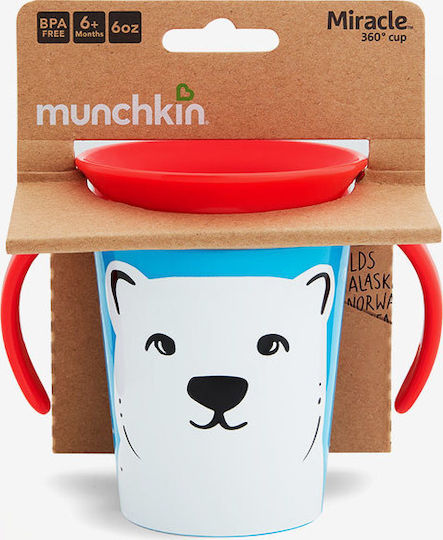Munchkin Baby Cup Miracle 360° Wildlove Sippy Cup made of Plastic Blue 177ml for 6m+m+