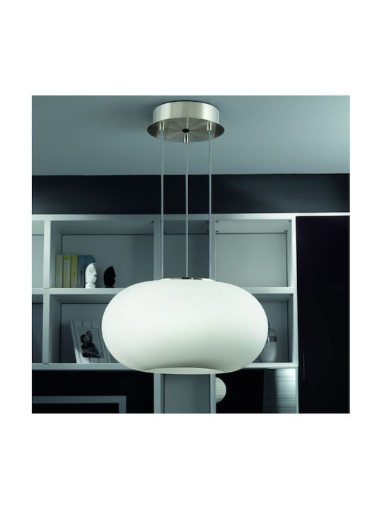 Eglo Optica Κρεμαστό Φωτιστικό Λευκό με Ντουί E27 35x110εκ.