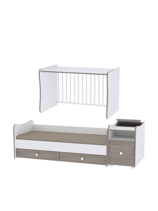 Lorelli Pătuț Bebeluși Multifuncțional Trend Plus Alb și chihlimbar pentru Saltea 62x110cm