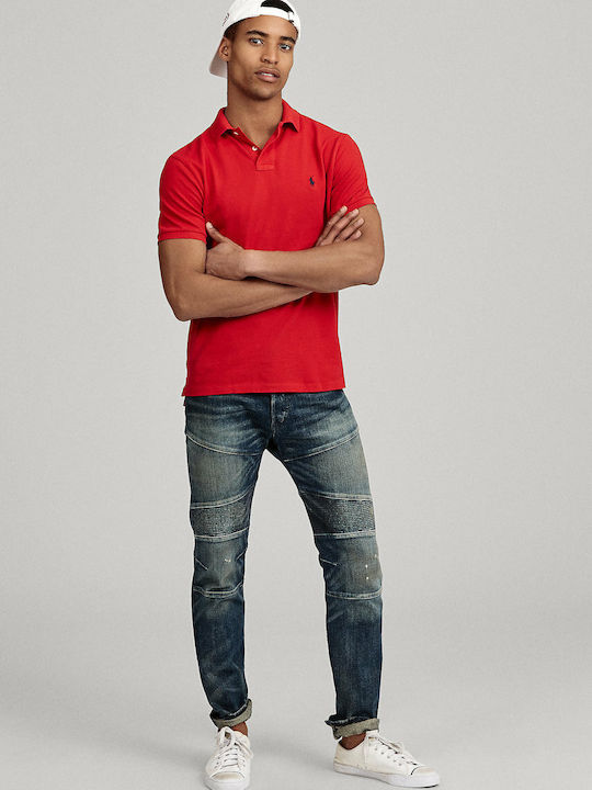 Polo Short Sleeve Blouse Red