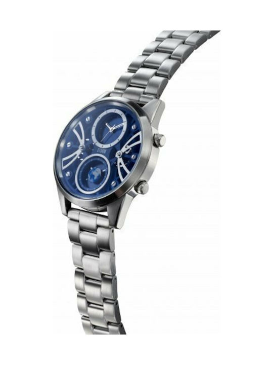 Storm Globe-X Watch Chronograph Battery with Silver Metal Bracelet