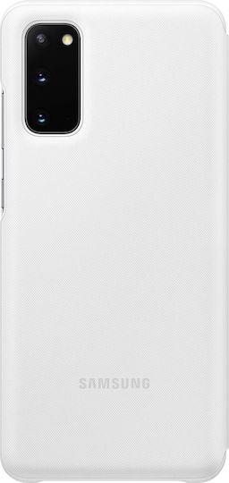 Samsung Led View Cover Buchen Sie Synthetisches Leder Weiß (Galaxy S20)