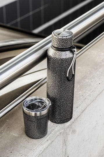 Troika Hot Drinks Mug Espresso Doppio Glass Thermos Stainless Steel 160ml Gray with Mouthpiece