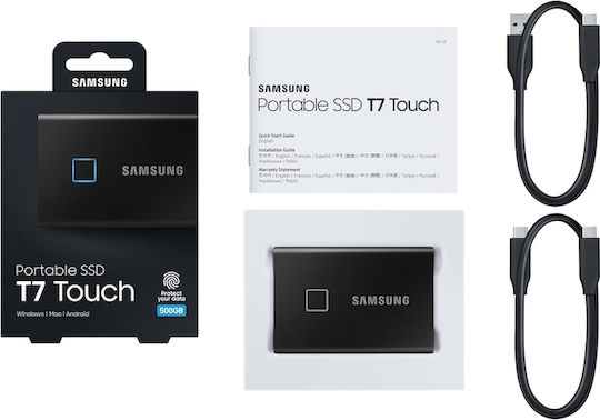 Samsung Portable SSD T7 Touch USB-C / USB 3.2 500GB Black