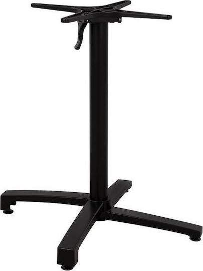 HomeMarkt Klappbar Tischständer aus Aluminium mit Regulator in Schwarz Farbe 69x69x92cm