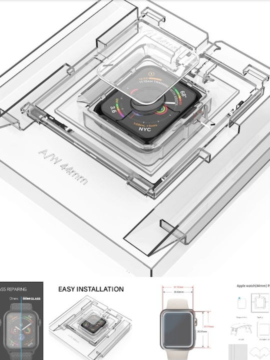 Whitestone Dome 2pack Tempered Glass Προστατευτικό Οθόνης για το Apple Watch 44mm