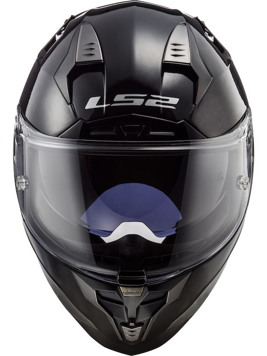 LS2 FF327 Challenger Solid Full Face Helmet with Sun Visor ECE 22.05 1420gr Black LS2SLDBLCK-XS