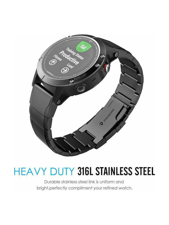 Tech-Protect Steelband Каишка Неръждаема стомана Черен (Fenix 3 / 5X / 5X Plus / 6X / 6X Pro / 7X / 7X Pro / 8 (51mm))