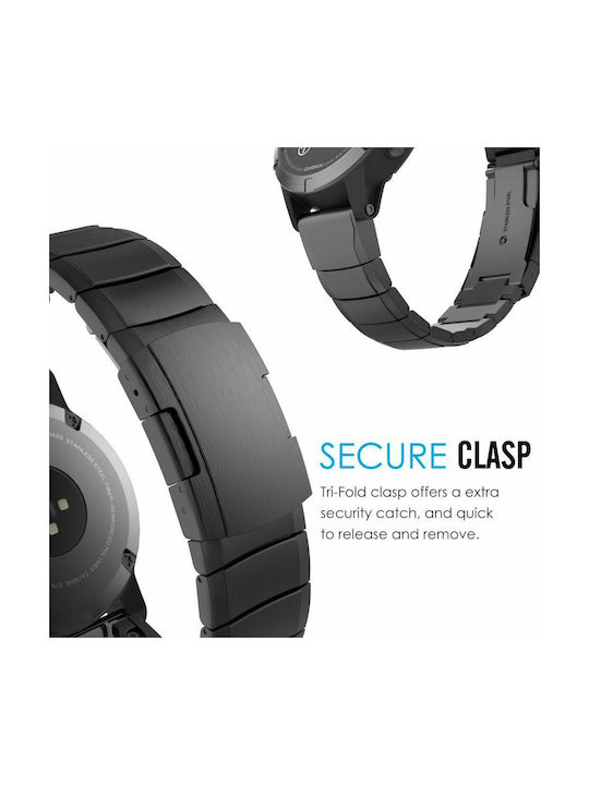 Tech-Protect Steelband Каишка Неръждаема стомана Черен (Fenix 3 / 5X / 5X Plus / 6X / 6X Pro / 7X / 7X Pro / 8 (51mm))