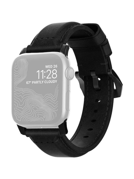 Nomad Traditional Strap Λουράκι Δερμάτινο Μαύρο (Apple Watch 42/44/45mm)