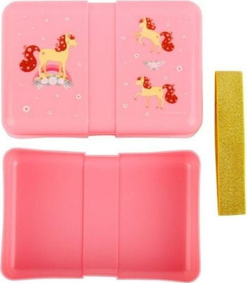 A Little Lovely Company Kids Lunch Plastic Box Pink L18xW12xH6cm