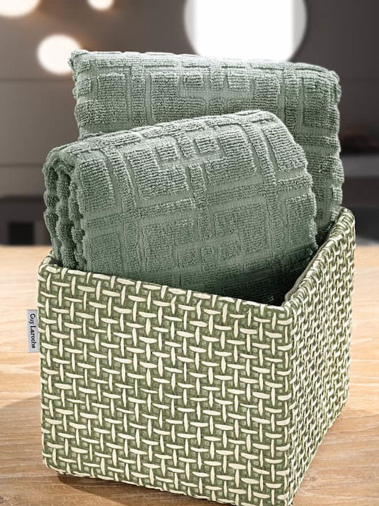 Guy Laroche Bath Towels Set 6pcs Guest 30x30cm Verde