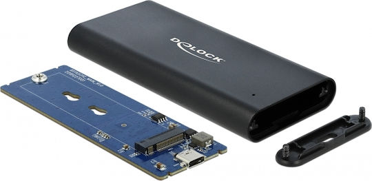 DeLock Твърд диск кутия M.2 PCI Express NVMe с връзка USB 3.1 в Черен цвят