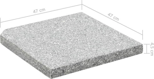 vidaXL Βάση Ομπρέλας Υφασμάτινη Γκρι 47x47x4.5cm 4τμχ