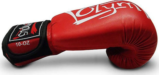 Olympus Sport Training III Kinder Boxhandschuhe aus Synthetikleder für Kampf Rot